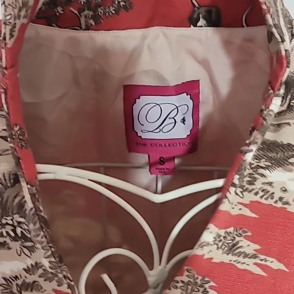 B THE COLLECTION Bird Dogs  and Pheasants Print 100% Cotton Tunic Size S - Picture 3 of 6